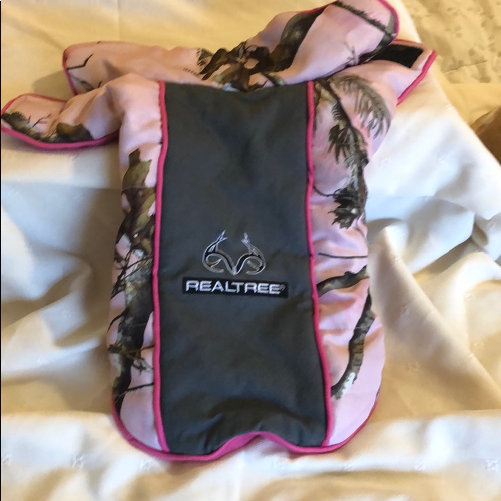 Realtree pink camo fleece lined dog jacket